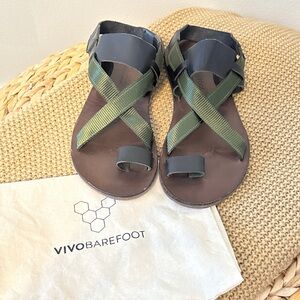 Vivo Barefoot Olive and Chestnut Sandals